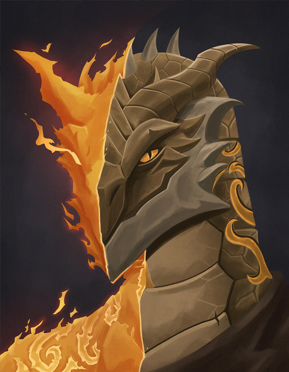 Dragonborn - Portrait Painting