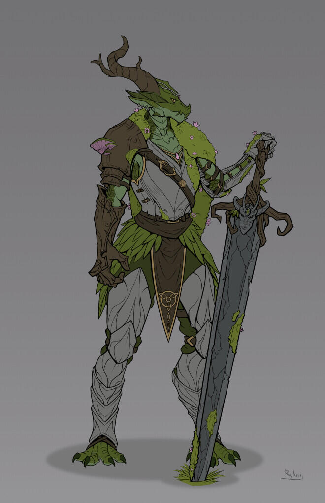 Dragonborn - Flat Color Fullbody